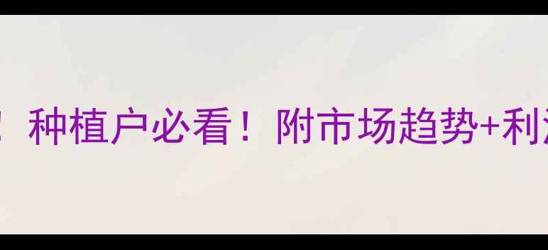 图片 🌱榆树价格大起底！种植户必看！附市场趋势+利润分析+种植技巧🌳