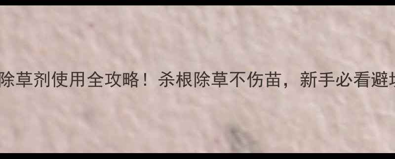 图片 🌱灭生性除草剂使用全攻略！杀根除草不伤苗，新手必看避坑指南🔥2