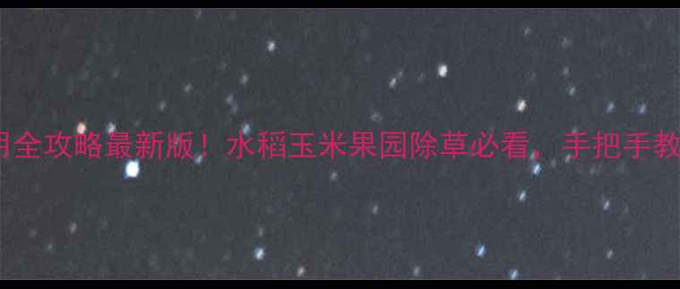 图片 🌱盖草松除草剂使用全攻略最新版！水稻玉米果园除草必看，手把手教你科学用药不翻车2