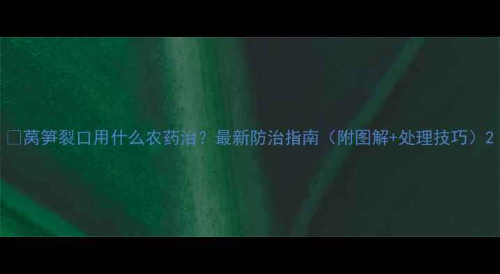 图片 🌱莴笋裂口用什么农药治？最新防治指南（附图解+处理技巧）2