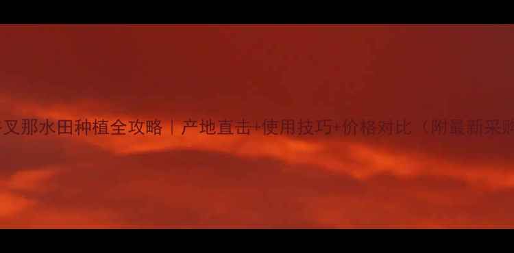 图片 🌾农药谷叉那水田种植全攻略｜产地直击+使用技巧+价格对比（附最新采购指南）1
