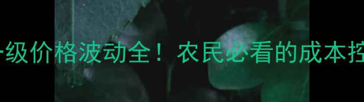 图片 🌾农药高一级价格波动全！农民必看的成本控制攻略🌾2
