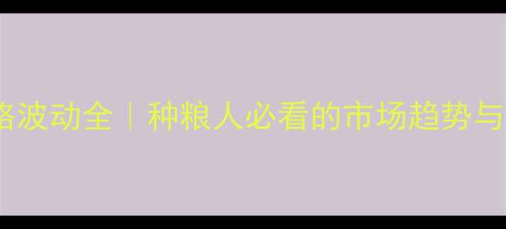 图片 🌾大米价格波动全｜种粮人必看的市场趋势与应对指南2