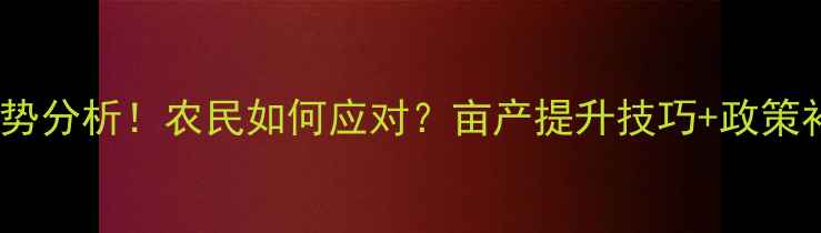 图片 🌾大豆价格走势分析！农民如何应对？亩产提升技巧+政策补贴全攻略🌱1