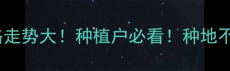 图片 🌾汉中包谷价格走势大！种植户必看！种地不亏本攻略来啦1