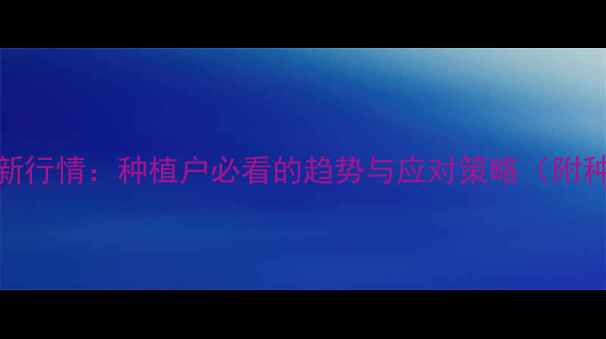 图片 🌾玉米价格最新行情：种植户必看的趋势与应对策略（附种植补贴政策）