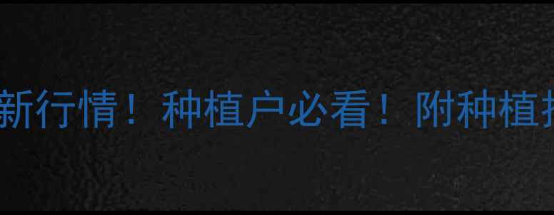 图片 🌾福建玉米价格最新行情！种植户必看！附种植技巧与市场趋势🌾1