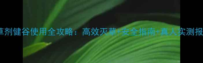 图片 🌾除草剂健谷使用全攻略：高效灭草+安全指南+真人实测报告🌱2