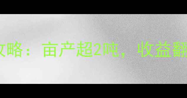 图片 🌾青贮饲料种植全攻略：亩产超2吨，收益翻倍技巧大公开！🌾1