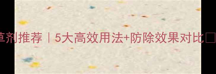 图片 🌾黍地除草剂推荐｜5大高效用法+防除效果对比✅最新指南1