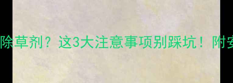 图片 🌿菊花发芽后打除草剂？这3大注意事项别踩坑！附安全除草全攻略2