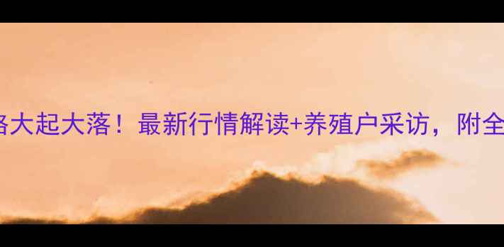 图片 🍜山西鸡蛋价格大起大落！最新行情解读+养殖户采访，附全年价格走势图1