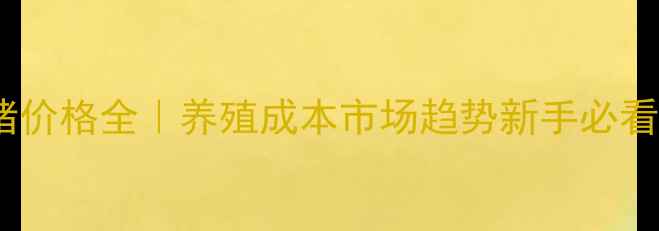 图片 🐷微型猪价格全｜养殖成本市场趋势新手必看指南🔥1