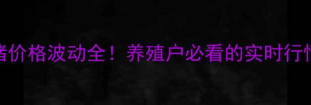 图片 🐷漳州市今日生猪价格波动全！养殖户必看的实时行情+市场趋势分析1