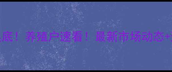 图片 🔥四川生猪价格大起底！养殖户速看！最新市场动态+避坑指南全公开🐷💰