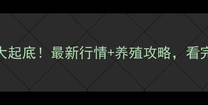 图片 🔥安全蛋价格大起底！最新行情+养殖攻略，看完少走3年弯路1
