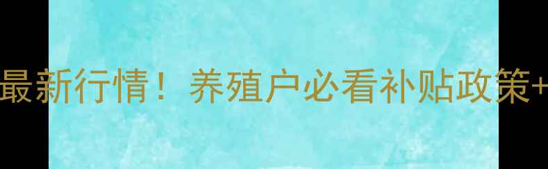 图片 🔥江西赣州饲料价格最新行情！养殖户必看补贴政策+选粮技巧+技术干货1