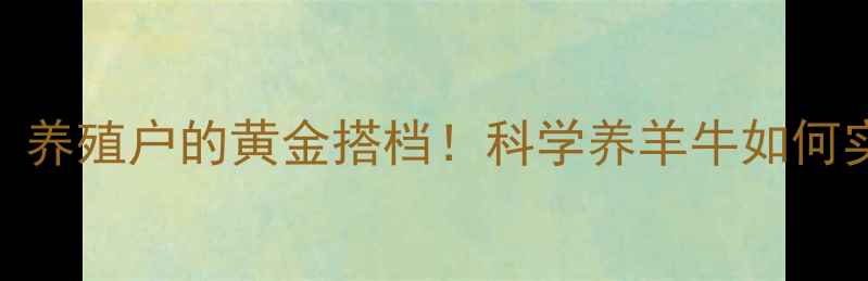 图片 🔥瘤胃宝发酵饲料：养殖户的黄金搭档！科学养羊牛如何实现效益翻倍？🐄💰