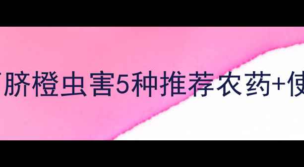 图片 🔥脐橙种植户必看！江西脐橙虫害5种推荐农药+使用技巧（附安全指南）1