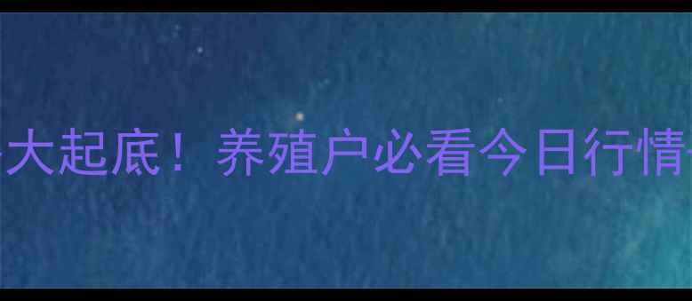 图片 🔥辽宁毛猪价格大起底！养殖户必看今日行情+未来趋势分析2