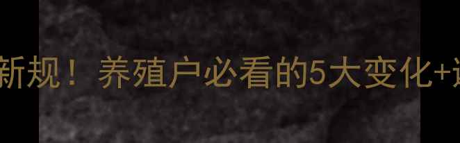 图片 🔥饲料安全新规！养殖户必看的5大变化+避坑指南💡2