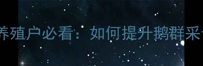 图片 🔥鹅饲料诱食剂推荐！养殖户必看：如何提升鹅群采食量，降低饲料成本？2